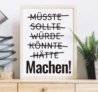Wandtattoo Müsste Sollte Würde...Machen - TenStickers