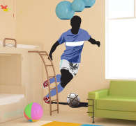 Adesivo murale giocatore calcio - TenStickers