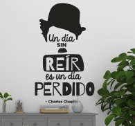 Vinilo frase Charles Chaplin - TenVinilo