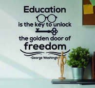 George Washington Education Quote Sticker - TenStickers