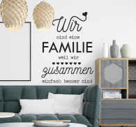 Wandtattoo Spruch Familie TenStickers