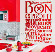 Wandtattoo „Guten Appetit“ 60x26 Cm – Mint-Farbe, Selbstklebend, Für Küche & Wohnzimmer