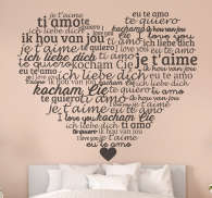 decalmile Stickers Muraux Citations et Lettres Français Amour Autocollant Mural Texte Noir Décoration Murale Chambre Salon Salle à Manger