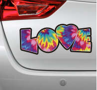 Love tie dye decal - TenStickers