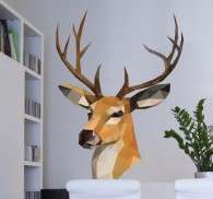Corno di cervo non_brand Coperchio Interruttore a Parete Adesivo 3D Presa di Illuminazione Decorazione Murale 