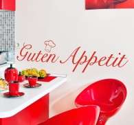 Wandtattoo 'Guten Appetit' – 113x97 Cm, In Creme-weiß, Selbstklebend, Für Viele Oberflächen