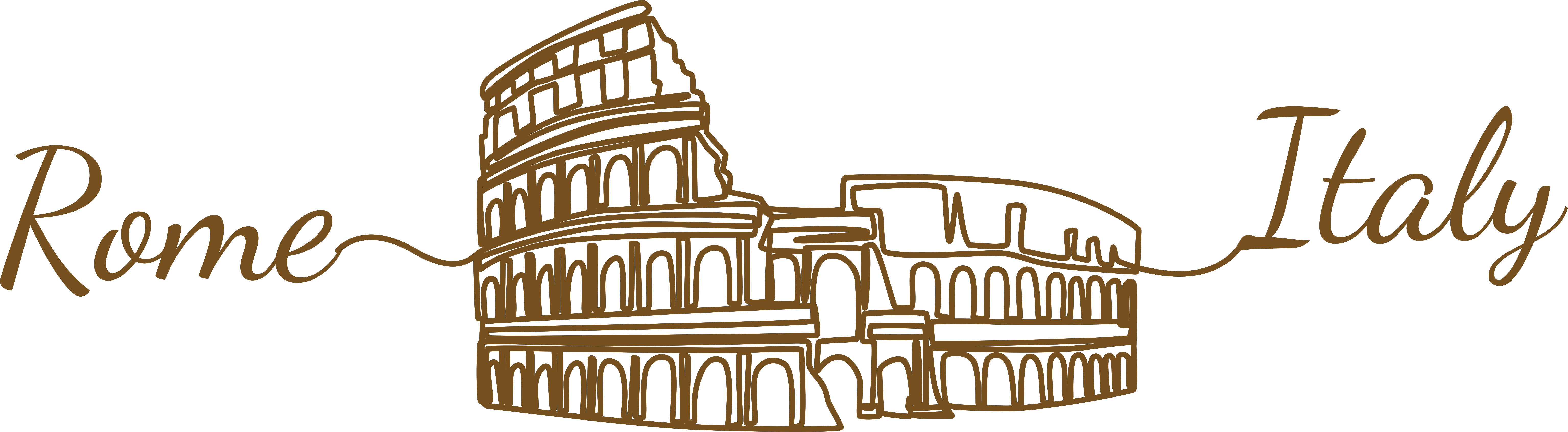 Adesivo con il Colosseo e Roma e Italia - TenStickers