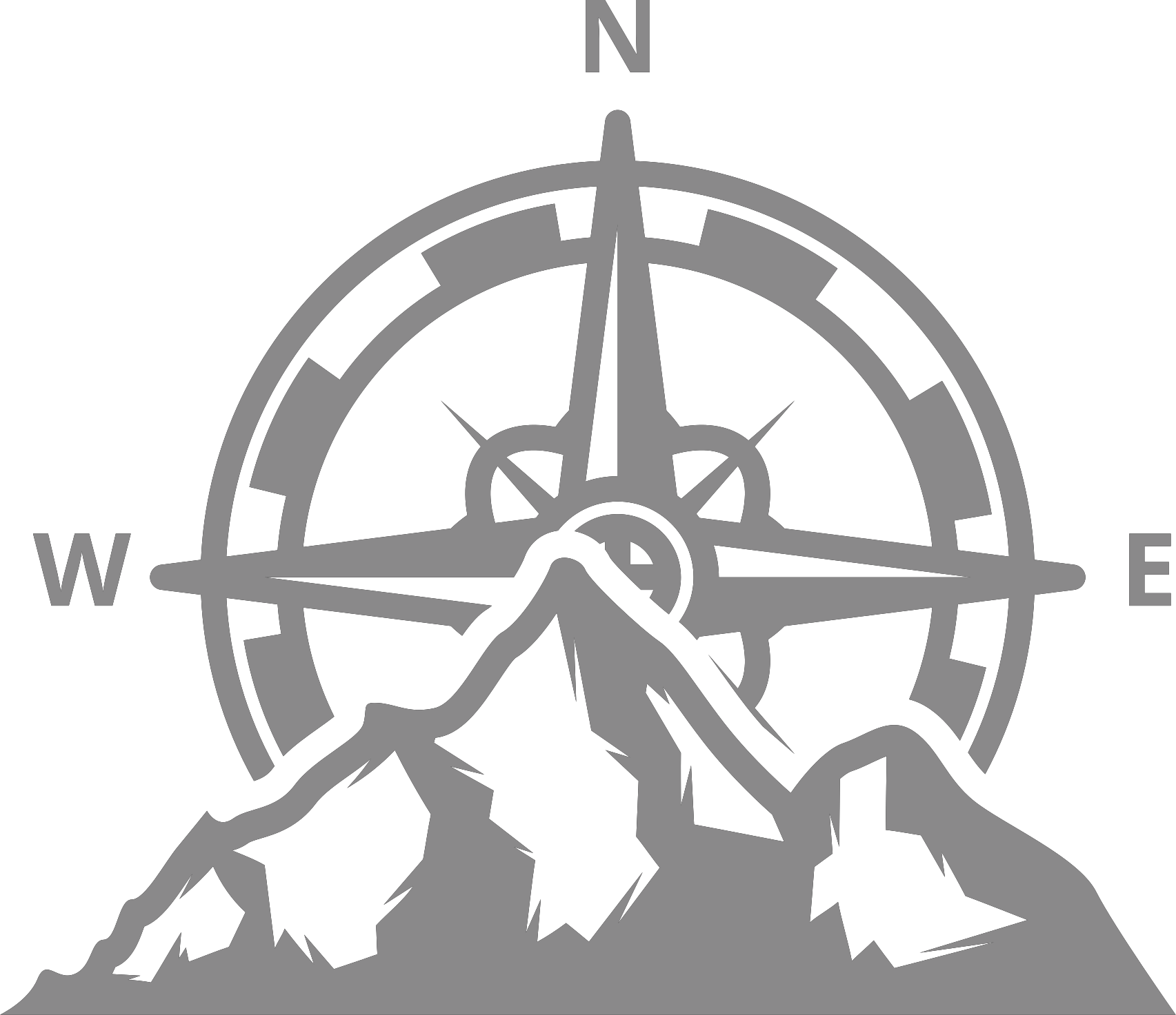 Kompass Berge Wohnmobil oder Wohnmobil Aufkleber