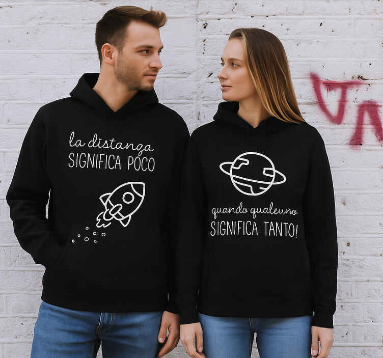 Felpa la distanza significa poco - TenStickers