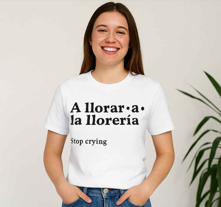 Camiseta no llores, sonríe y sigue adelante - TenVinilo