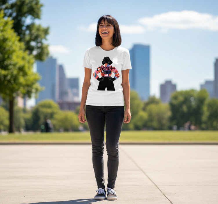 T-shirt colagem mulheres e poder - TenStickers