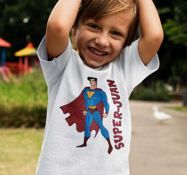T-shirt superman avec le nom de l'enfant