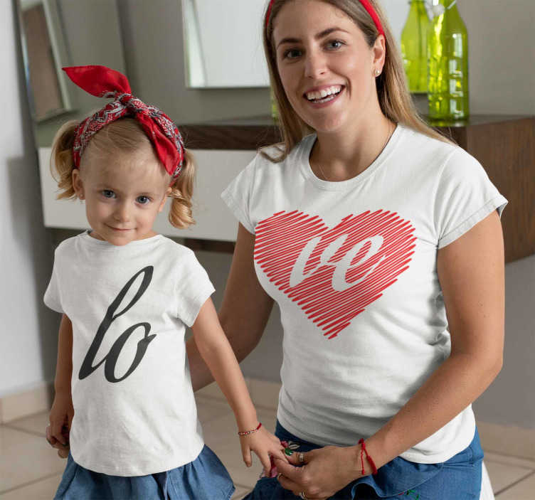 Maman et enfants aiment la mère et les enfants t-shirt