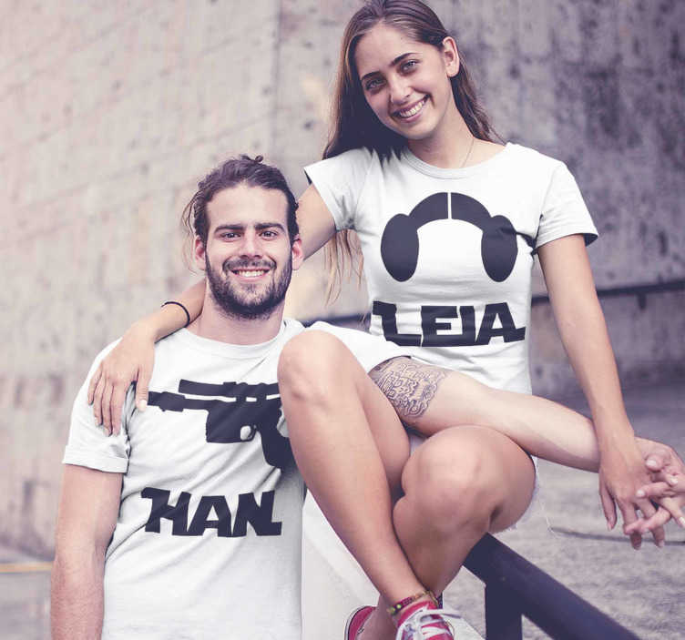 T-shirts pour han et leia couple t-shirt