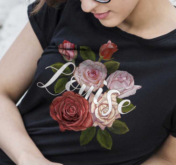 T-shirt vintage bouquet personnalisé