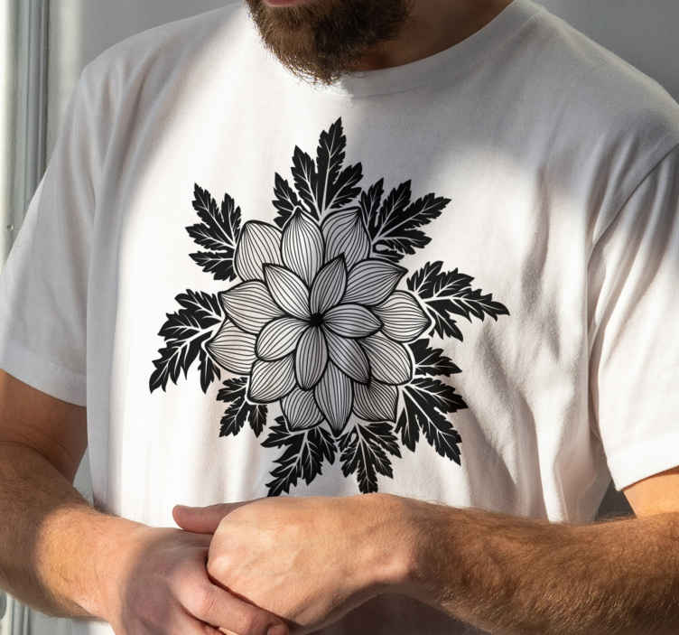 T-shirt homme fleur style paisley