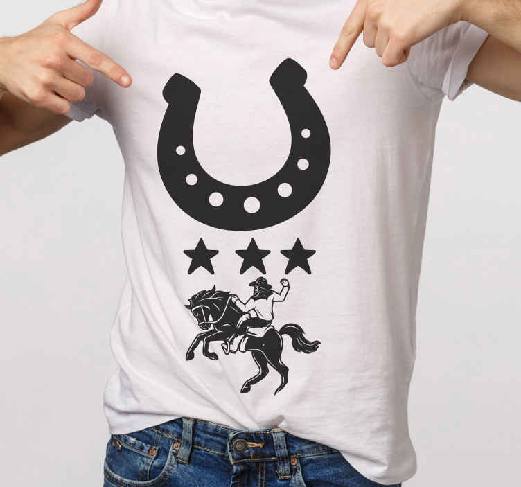 T-shirt Fer à cheval et cow-boy