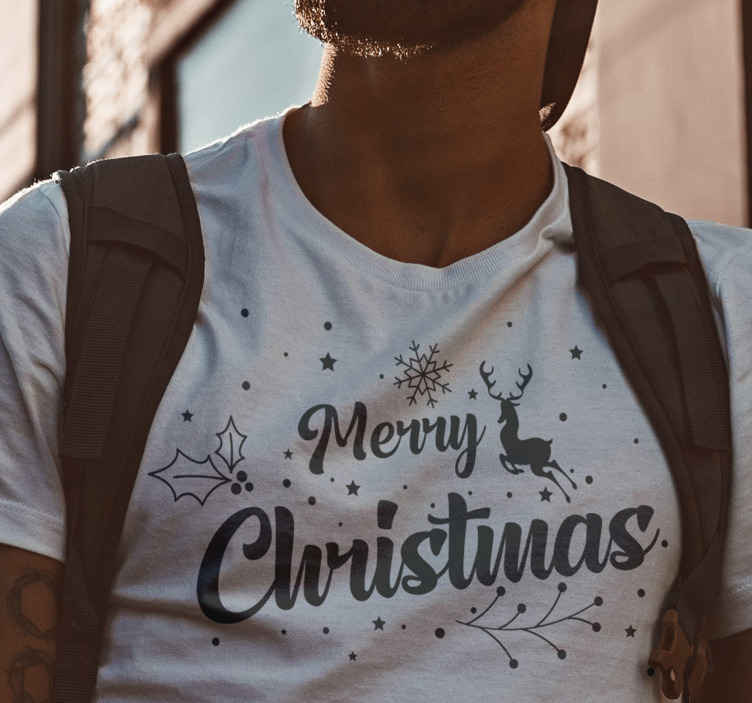 Glædelig jul sammensætning t-shirt - TenStickers