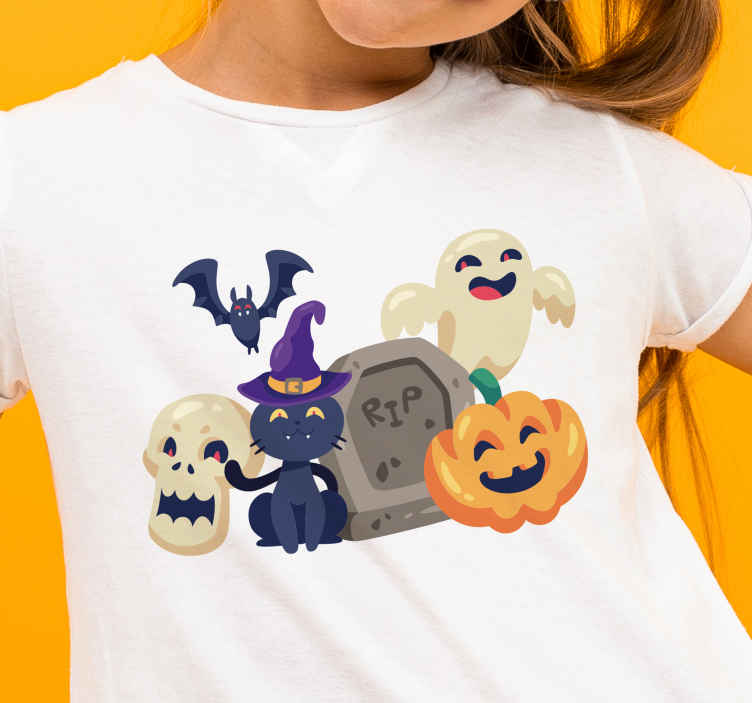 Camiseta Halloween divertidos personajes