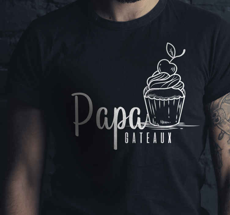 Tee Shirt Fete Des Peres Papa Gateau Tenstickers