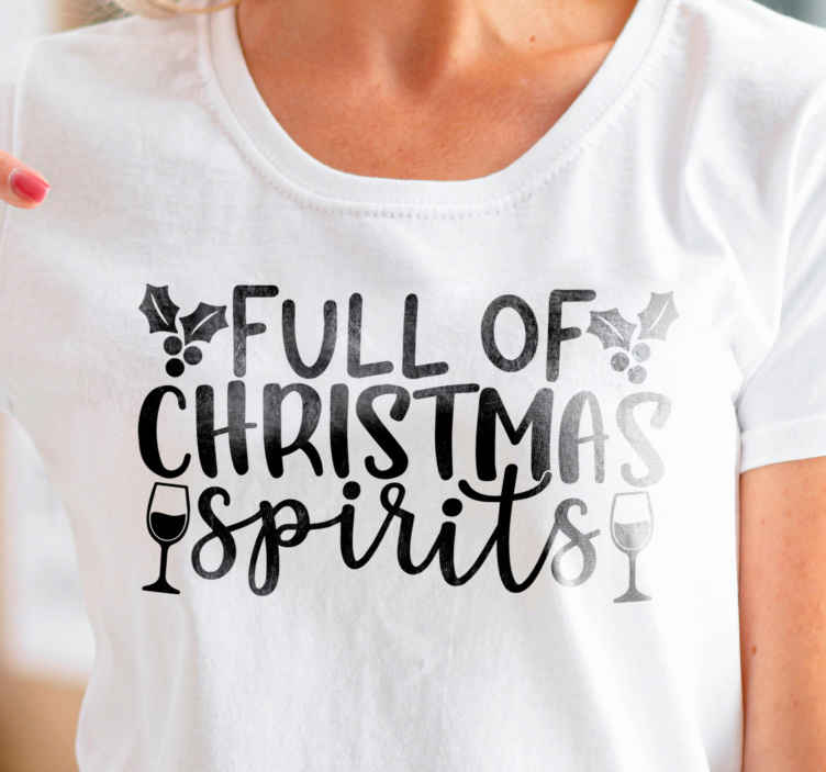 T-shirt Natale Pieno di spiriti natalizi