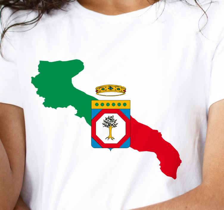 T-shirt mappa colorata puglia