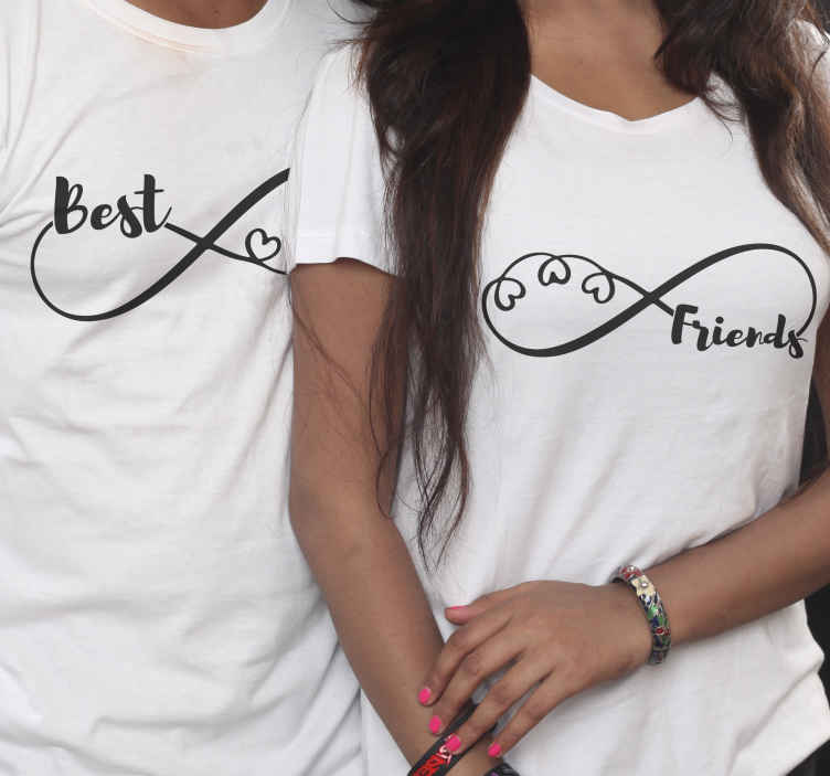 Moretón Convertir Siempre Camisetas para parejas Mejores amigos para siempre símbolo - TenVinilo