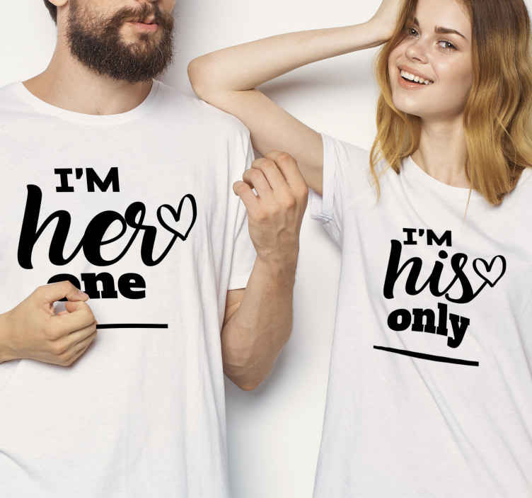 Ved navn toksicitet Arashigaoka His and hers only one Couple t shirts - TenStickers