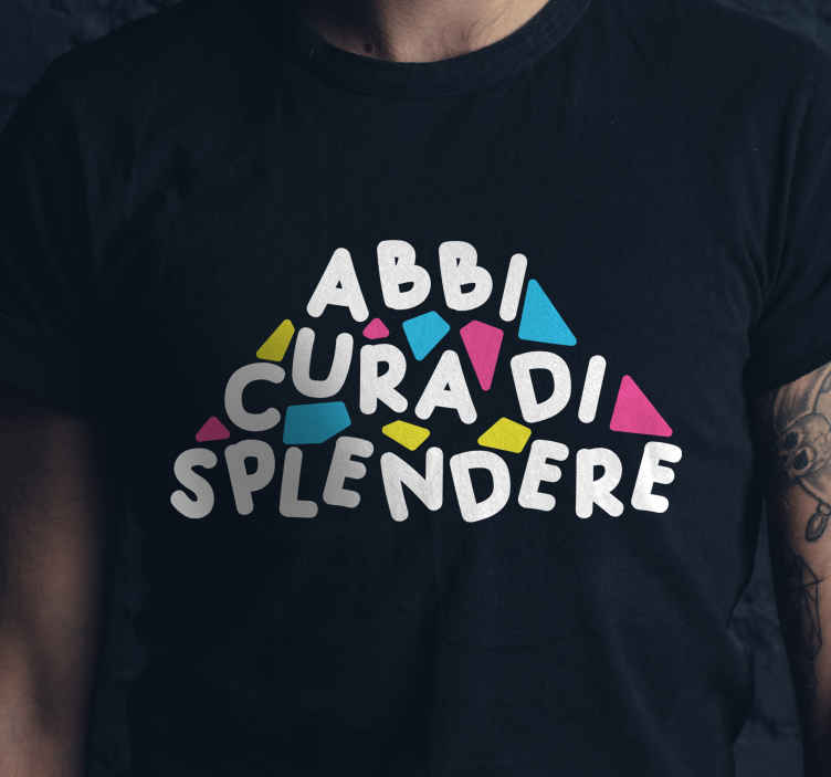 T-shirt con citazione italiana ama te stesso