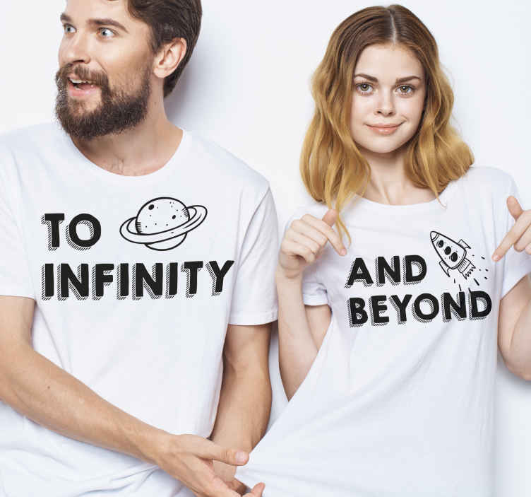 Camisetas para parejas Al infinito y más allá - TenVinilo