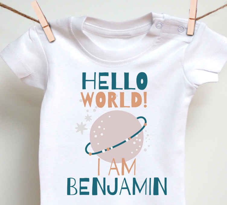 Hello world baby Baby shirt - TenStickers