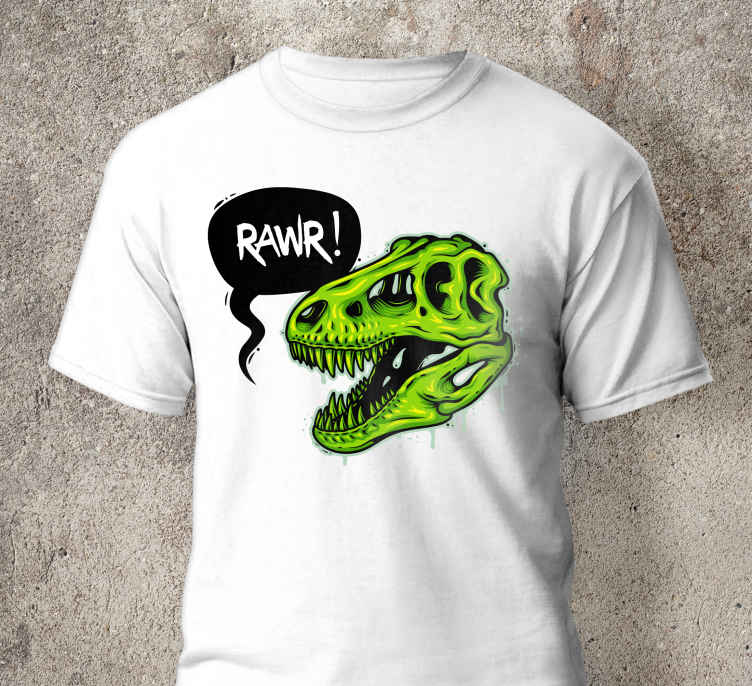 恐竜の頭蓋骨のカスタムtシャツのイラスト Tenstickers