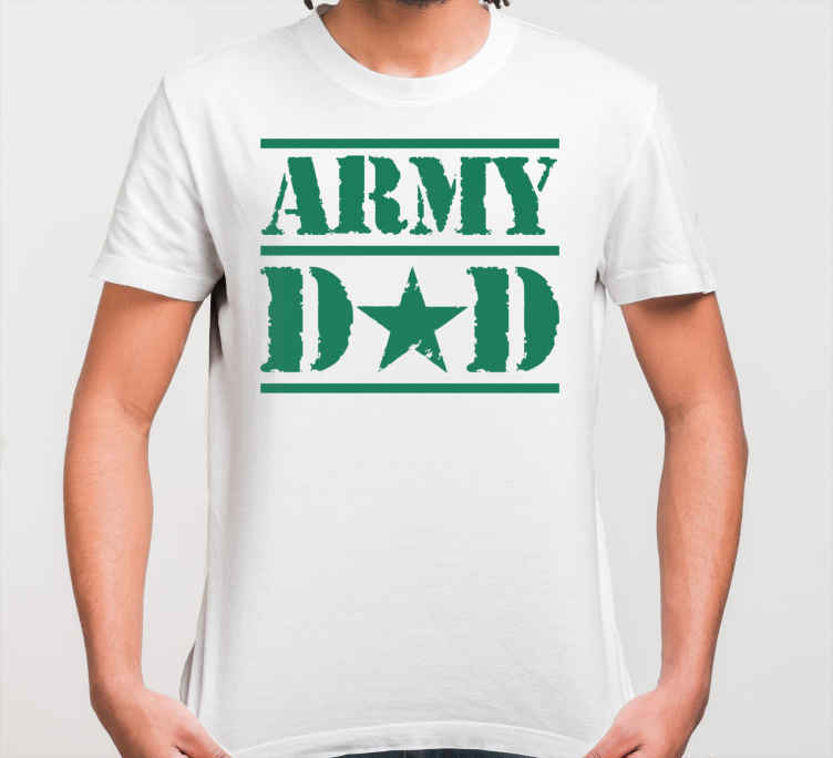 Army Dad star custom t-shirt - TenStickers