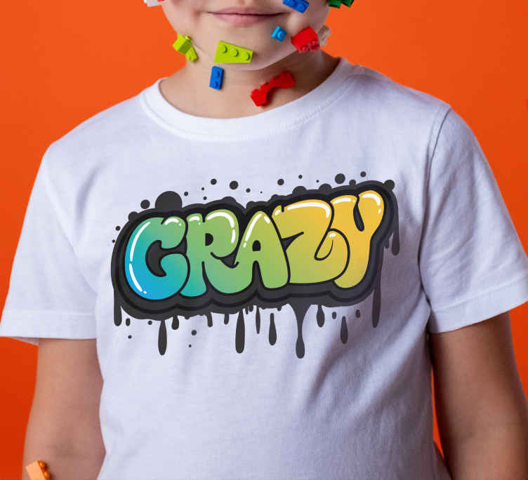 Crazy graffiti logo Kids shirt - TenStickers