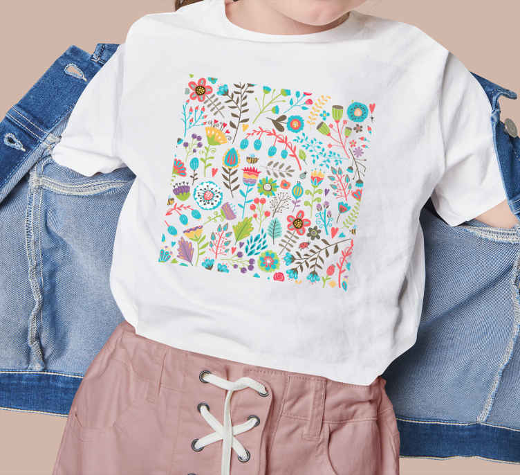 T-shirt infantile Figlia fiori