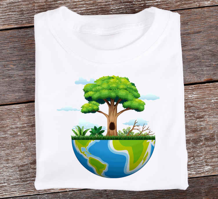 Camiseta niños Planeta tierra de dibujos animados - TenVinilo