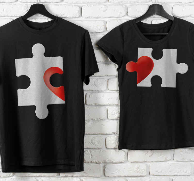 tee shirt duo pour couples amoureux sur le thème de l'os et