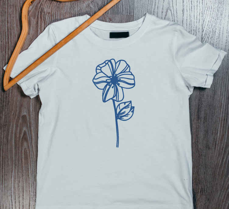 Daisy flower modern line art t-shirt