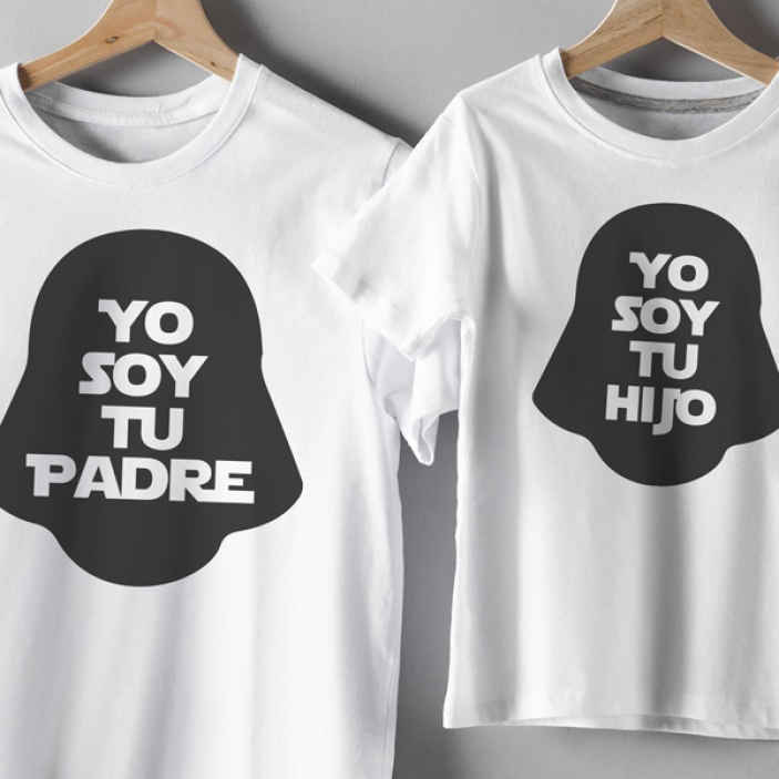 Camisetas para padres e hijos Soy tu padre soy tu hijo - TenVinilo