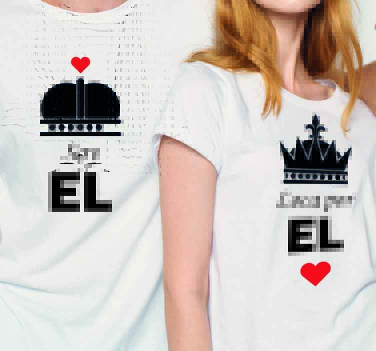 Camisetas parejas loca por el - TenVinilo