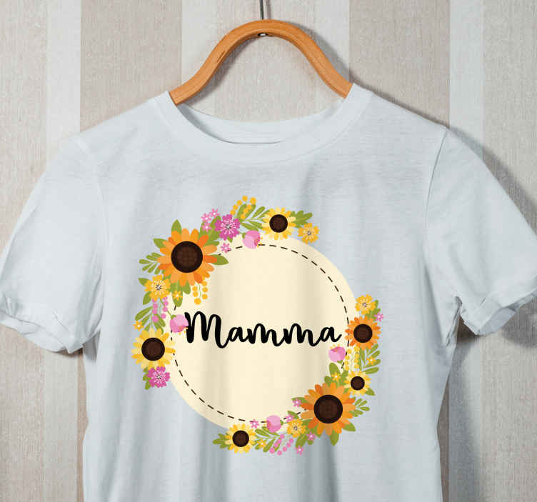 T-shirt madre e figlia Girasoli con nome