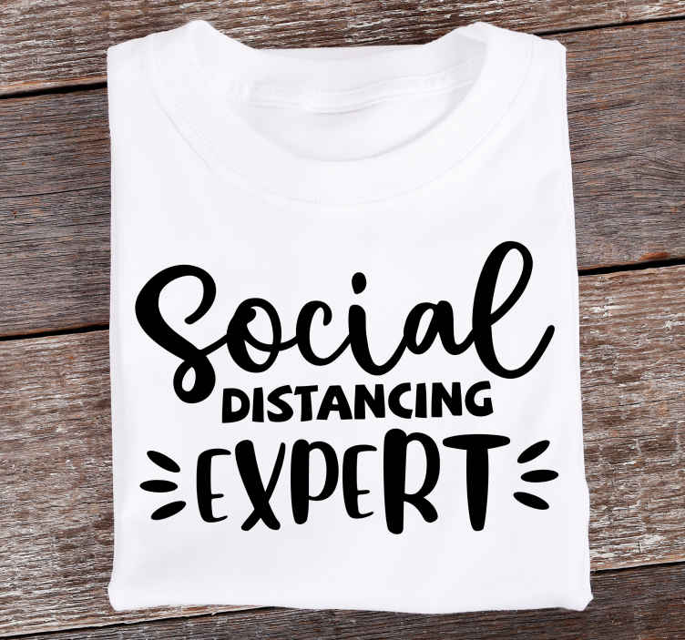 T-shirt dal design divertente per il distanziamento sociale