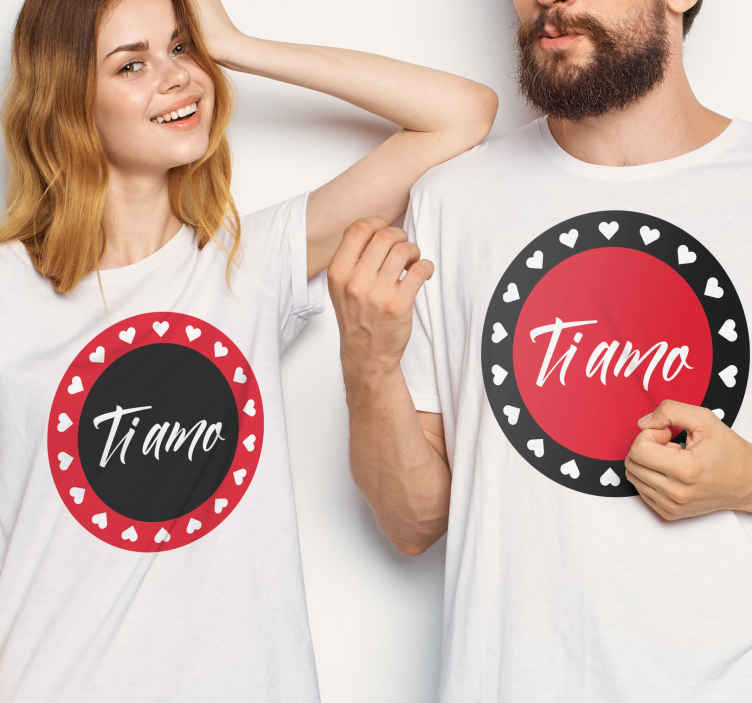 T-shirt fidanzati Testo ti amo