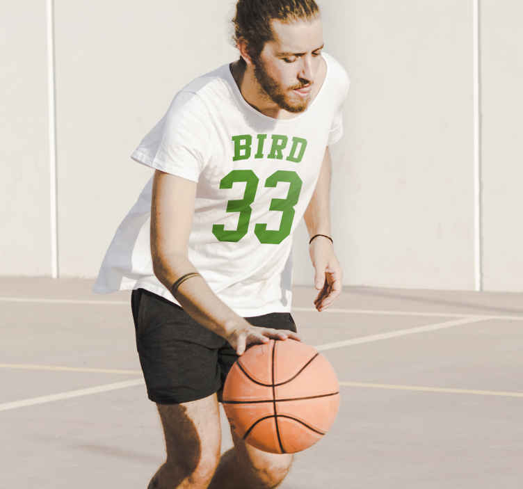 Larry bird 33 brugerdefineret t-shirt - TenStickers