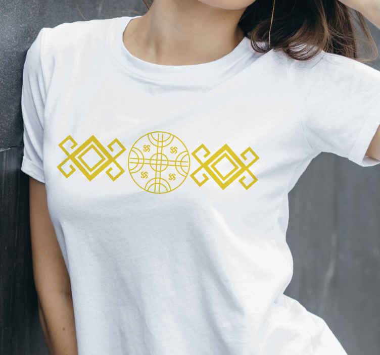Rød mapuche-stil original t-shirt - TenStickers
