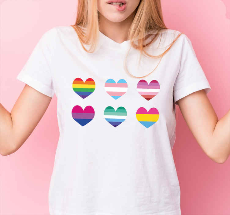 LGTB heart symbols matching shirts for couples - TenStickers