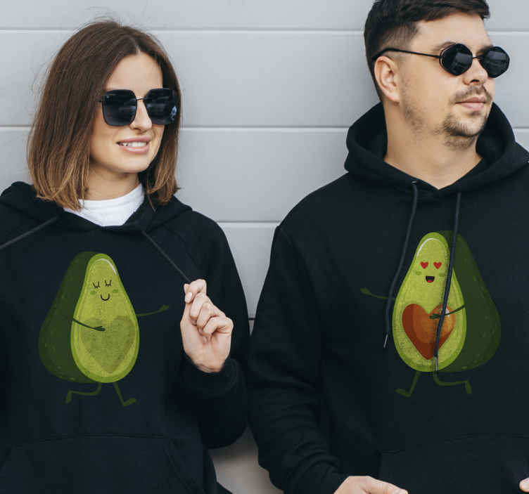 Happy avocados Couple t-shirt - TenStickers