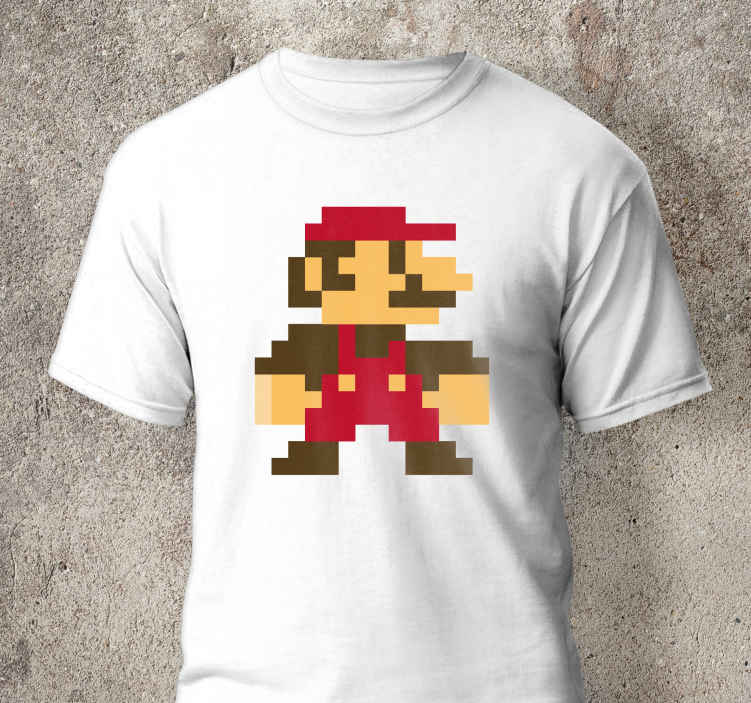 8 Bits mario Kids shirt