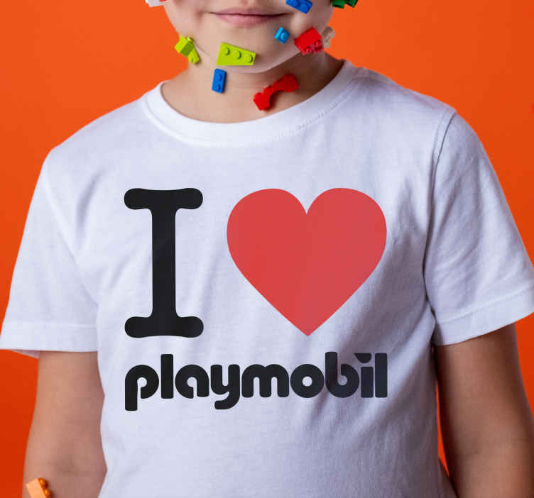 Nautisch ik heb honger Woedend Love Playmobil t-shirt - TenStickers