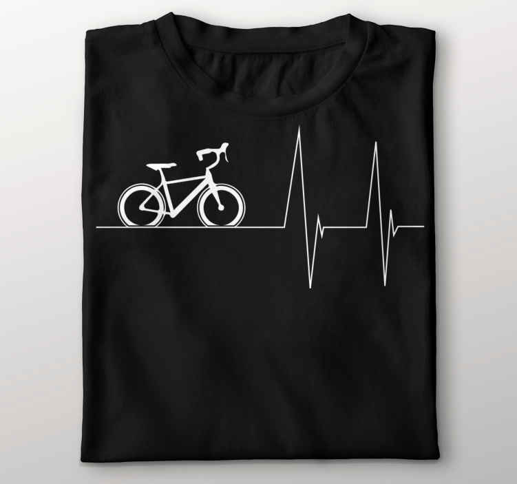 ik ben verdwaald been auteur T-shirt fiets met hartslag - TenStickers